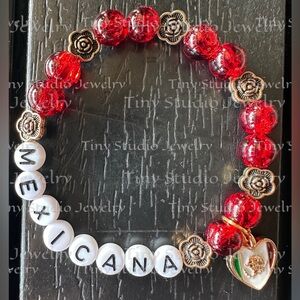 Proud Mexicana Handmade Beaded Bracelet